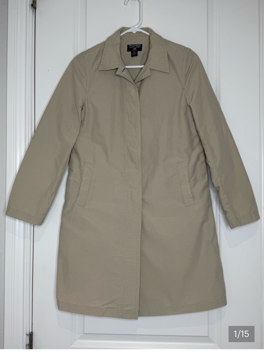 Polo Jeans Company Ralph Lauren Women’s Beige Rain Trench Coat Vintage Women MP